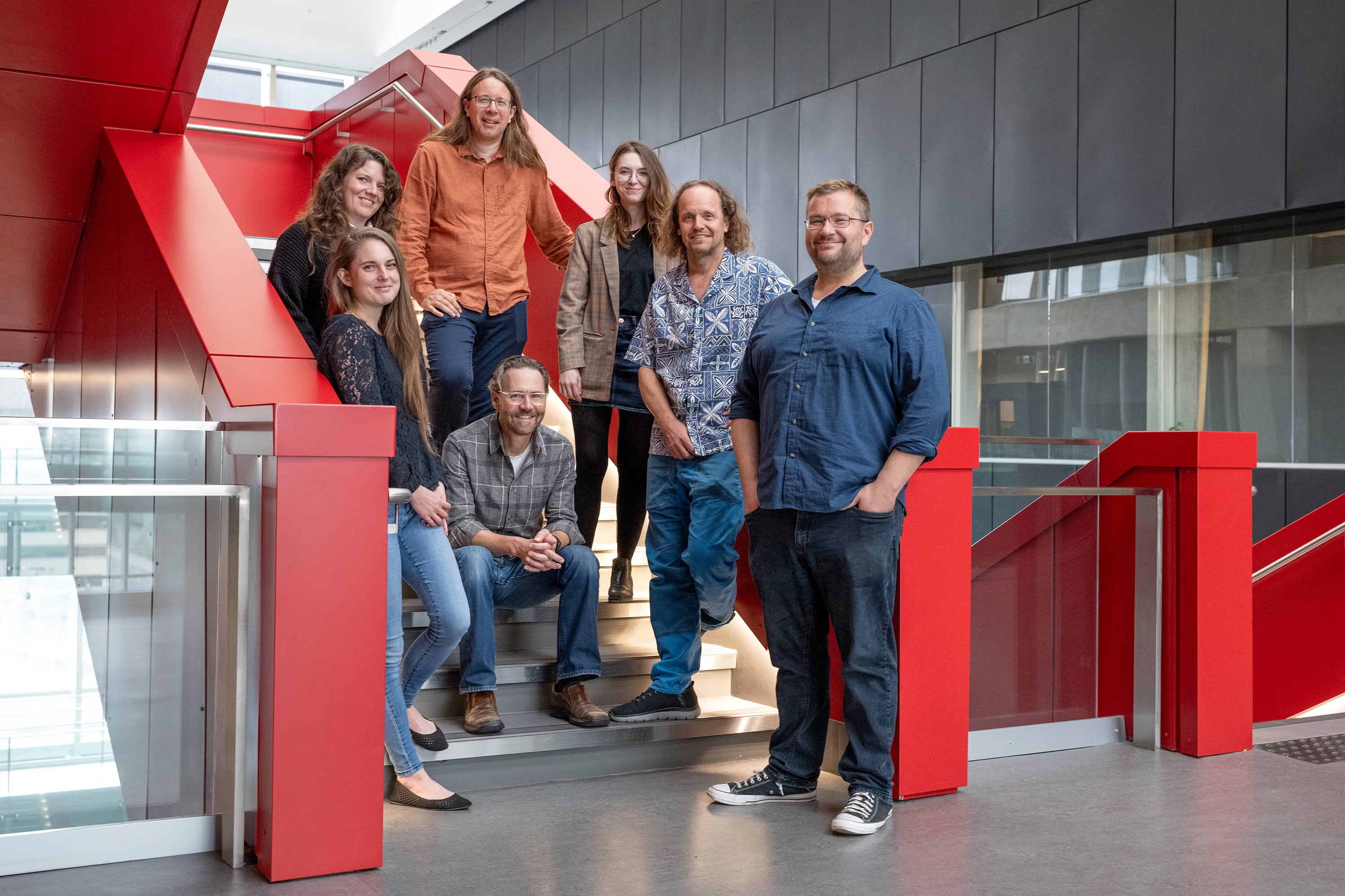 Front (L to R): Kathryn Simone, Professor Jeff Orchard (sitting), P. Michael Furlong; Back (L to R): Maddy Bartlett, Terry C. Stewart, Nicole Dumont, Professor Chris Eliasmith.