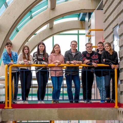 Ukrainian students in the Davis Centre.