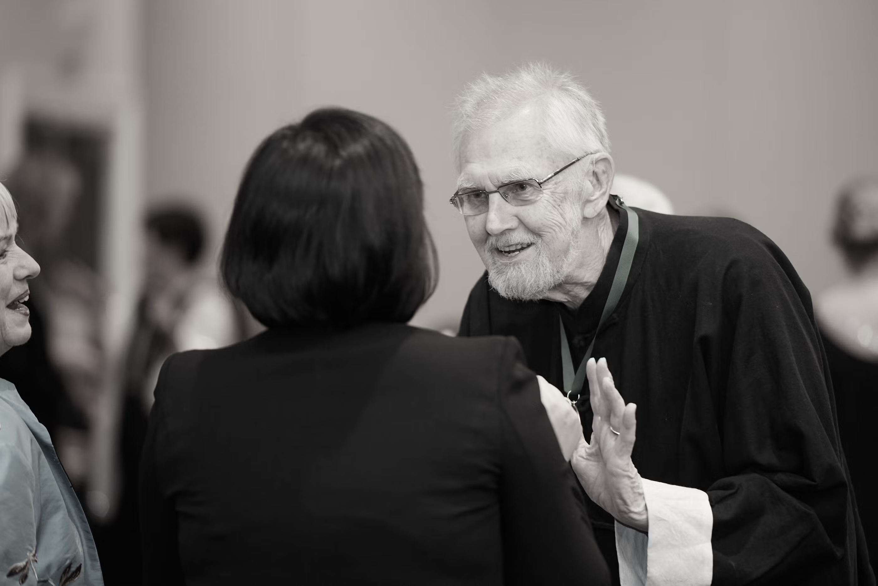 Dr. Darrol Bryant in conversation at Renison's 60th Anniversary Gala in 2019.