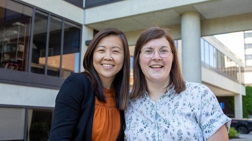 Michelle Liu, left, and Allie Kennington, right.