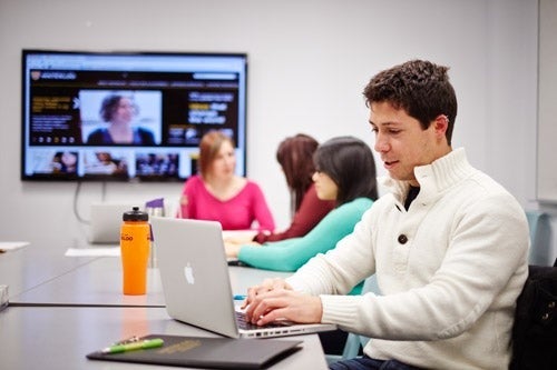 Student on laptop