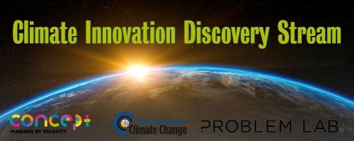 climate innovation discovery stream banner over earth shot