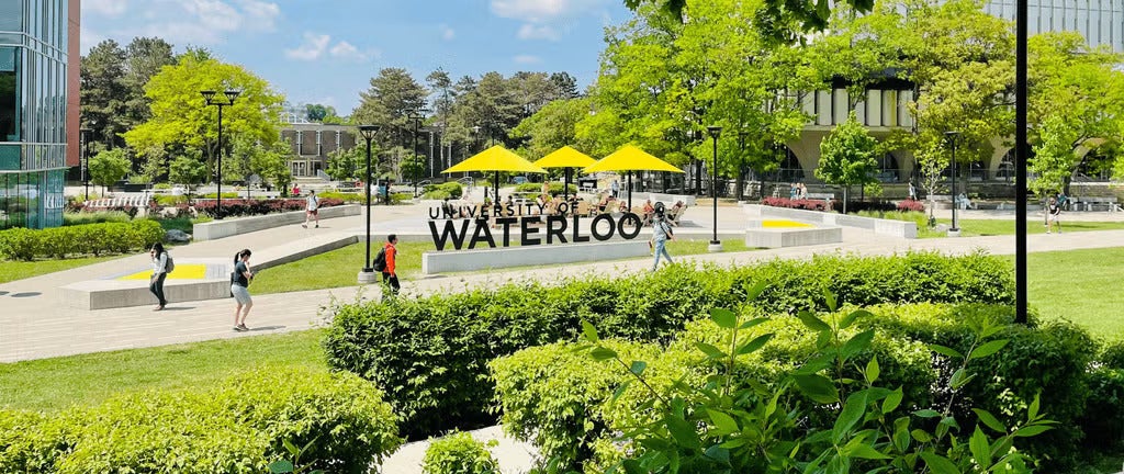 University of Waterloo sign on campus