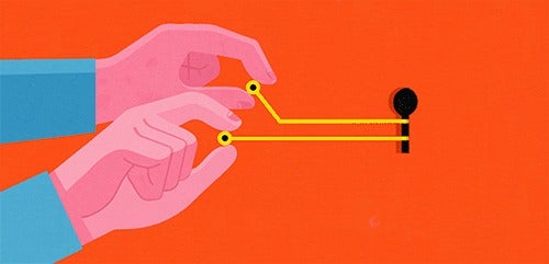 A pair of hands work a set of lockpicking tools in a keyhole.