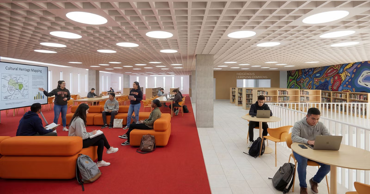 A rendering of the Dana Porter Library - Learning Commons from the Libraries Strategic Space Plan.