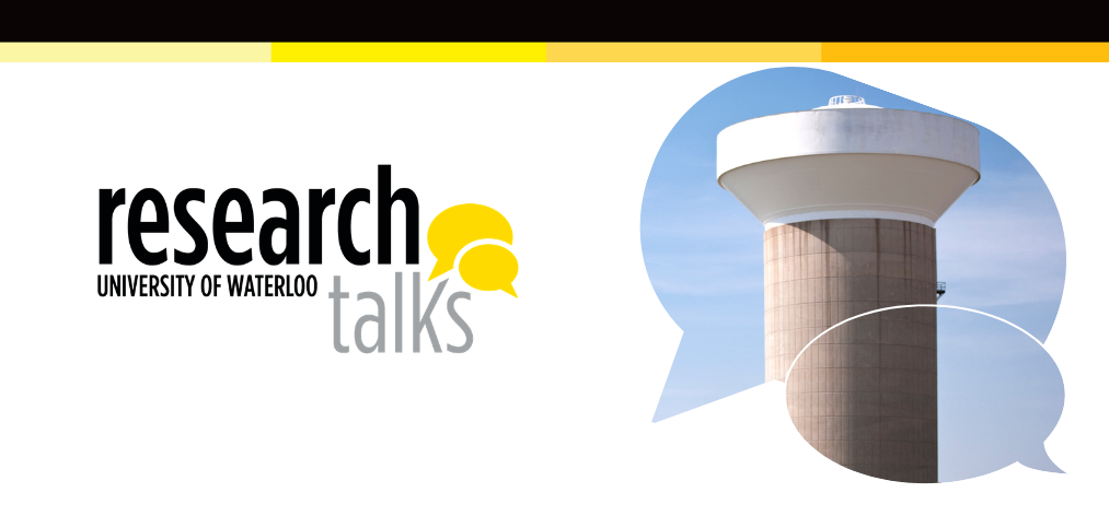 Research Talks banner with water tower