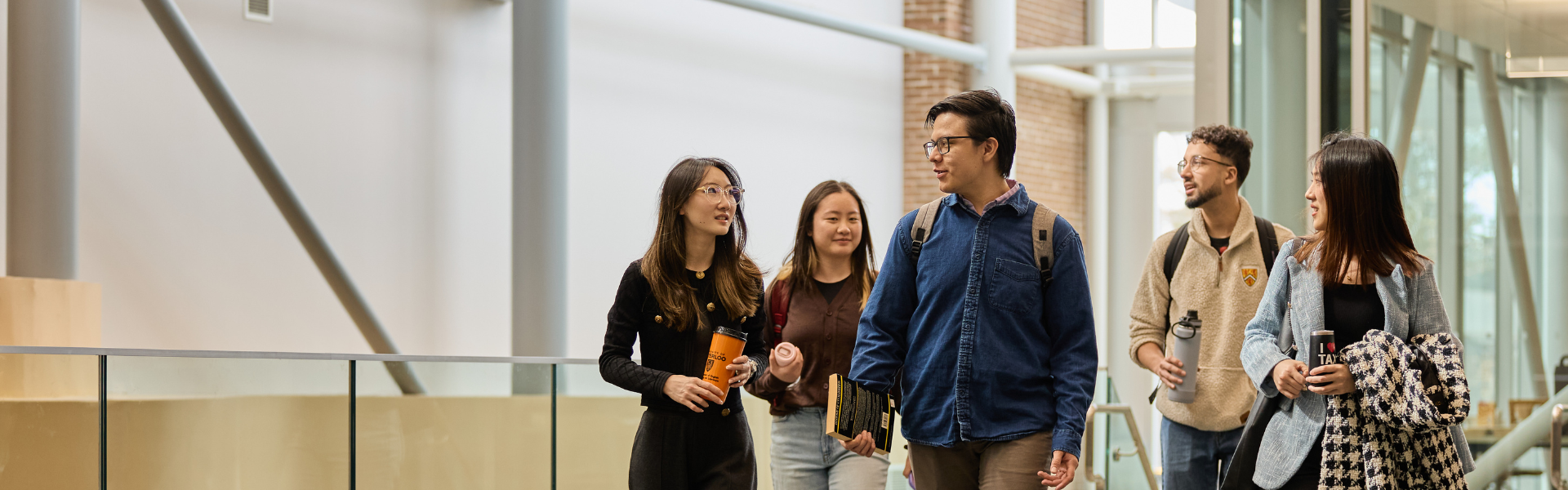Students walking in Hagey Hall