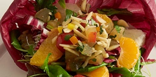 close-up of a salad