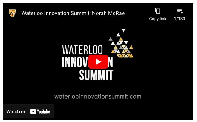 Waterloo Innovation Summit YouTube screen grab