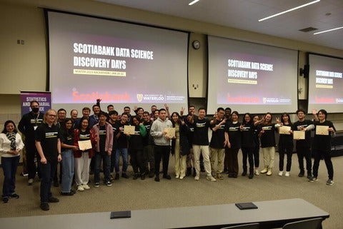 group of students part of Scotiabank Data Science Discot