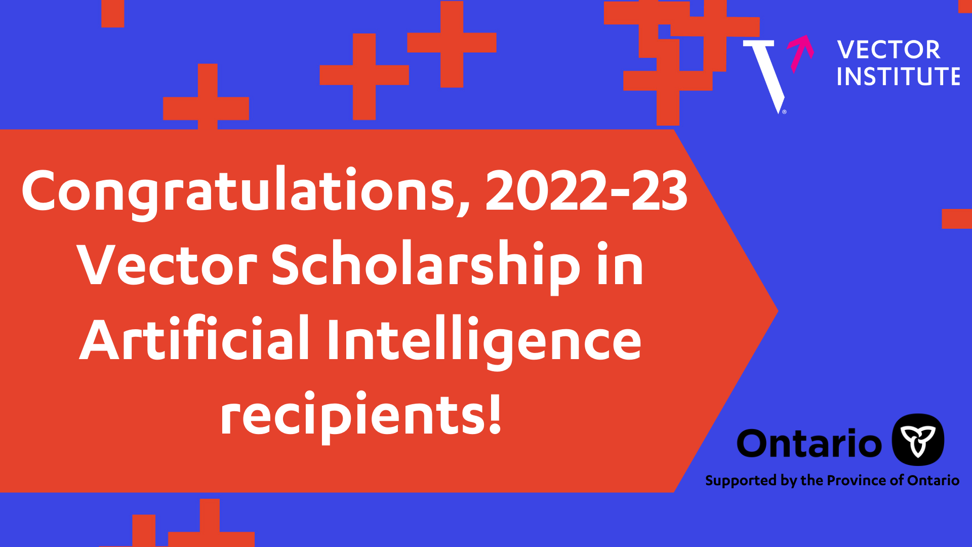 Congratulations, 2022-23 Vector Scholarship in Artificial Intelligence receipients