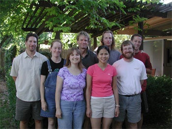 From left: Steve, Marta, Rebekah, David, Janet, Jeremy, Thorsten Dieckmann, Dave
