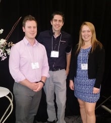 Clark Dickerson, Nick LaDelfa and Rachel Whittaker at the Association of Canadian Ergonomists Conference