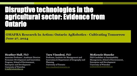 OMAFRA AgRobotics Webinar Title Slide Image