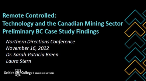 Remote Controlled: Technology and the Canadian Mining Sector Preliminary BC Case Study Findings