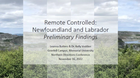 Remote Controlled: Newfoundland and Labrador Preliminary Findings