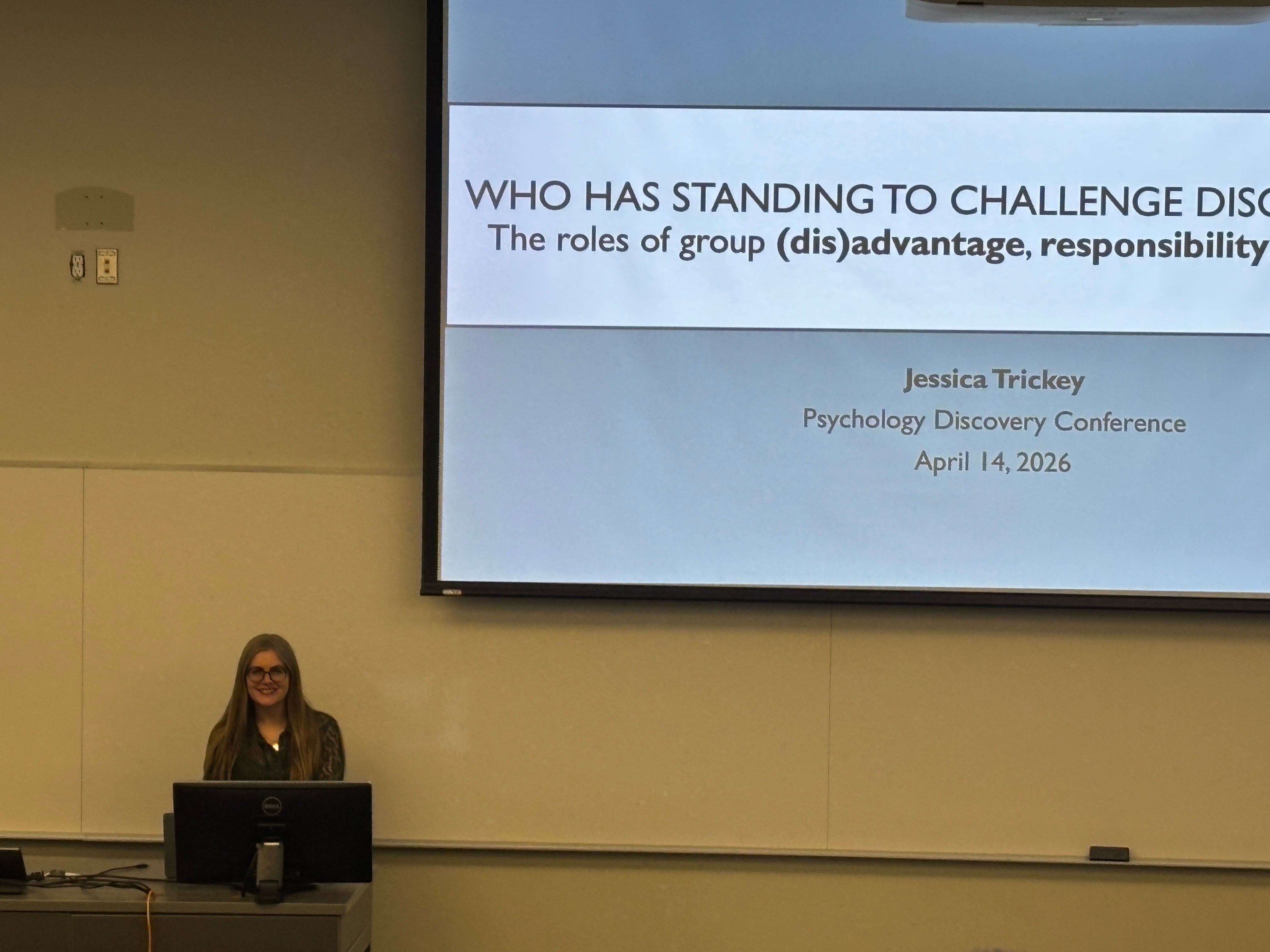 Jessica Trickey presenting a talk at PDC 2026