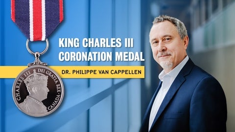 King Charles III Coronation Medal awarded to Philippe Van Cappellen