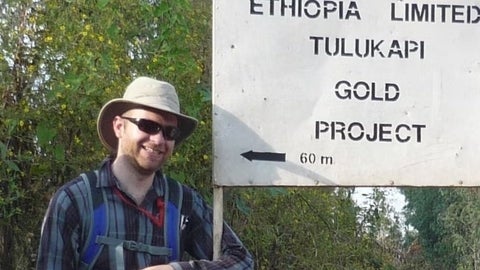 Chris Yakymchuk in the field. 