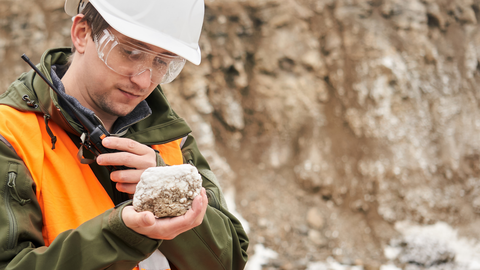 Geoscientist in the field. 