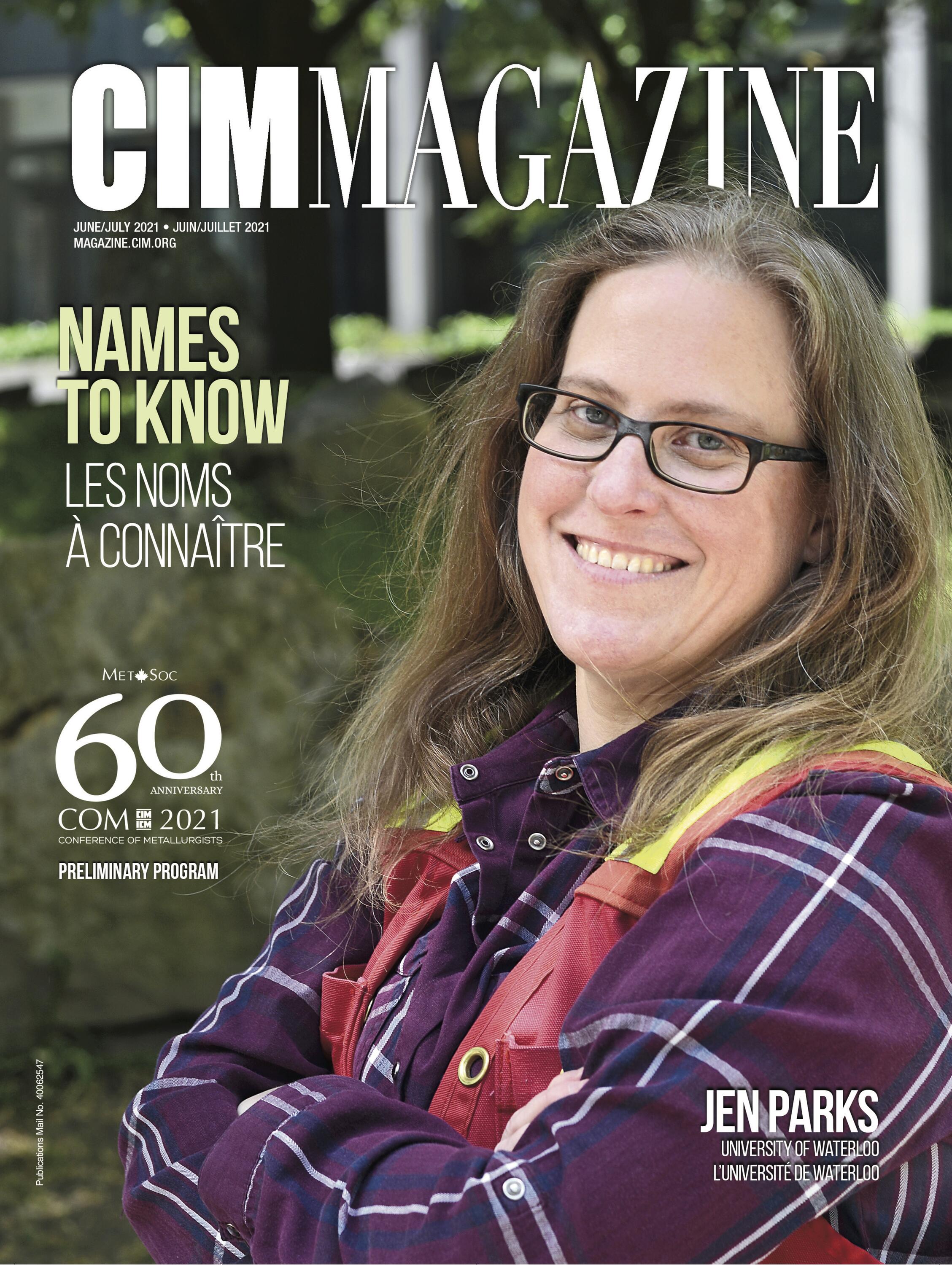 Jen Parks on the cover of CIM magazine.