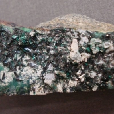 Atacamite; black, green and white