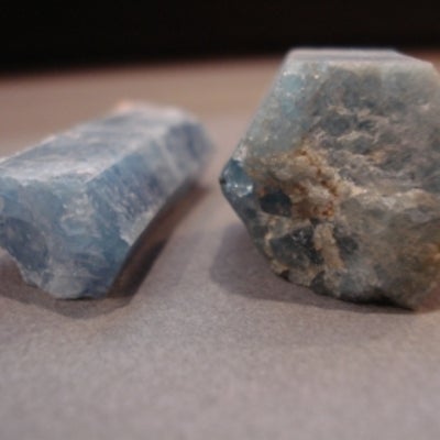 2 Blue Beryl crystals