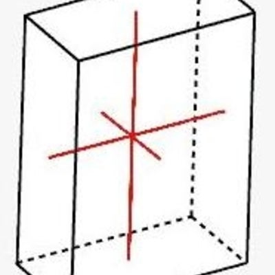 monoclinic simple lattice diagram showing axes