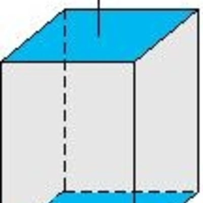 rectangular prism with square ends highlighting the ends