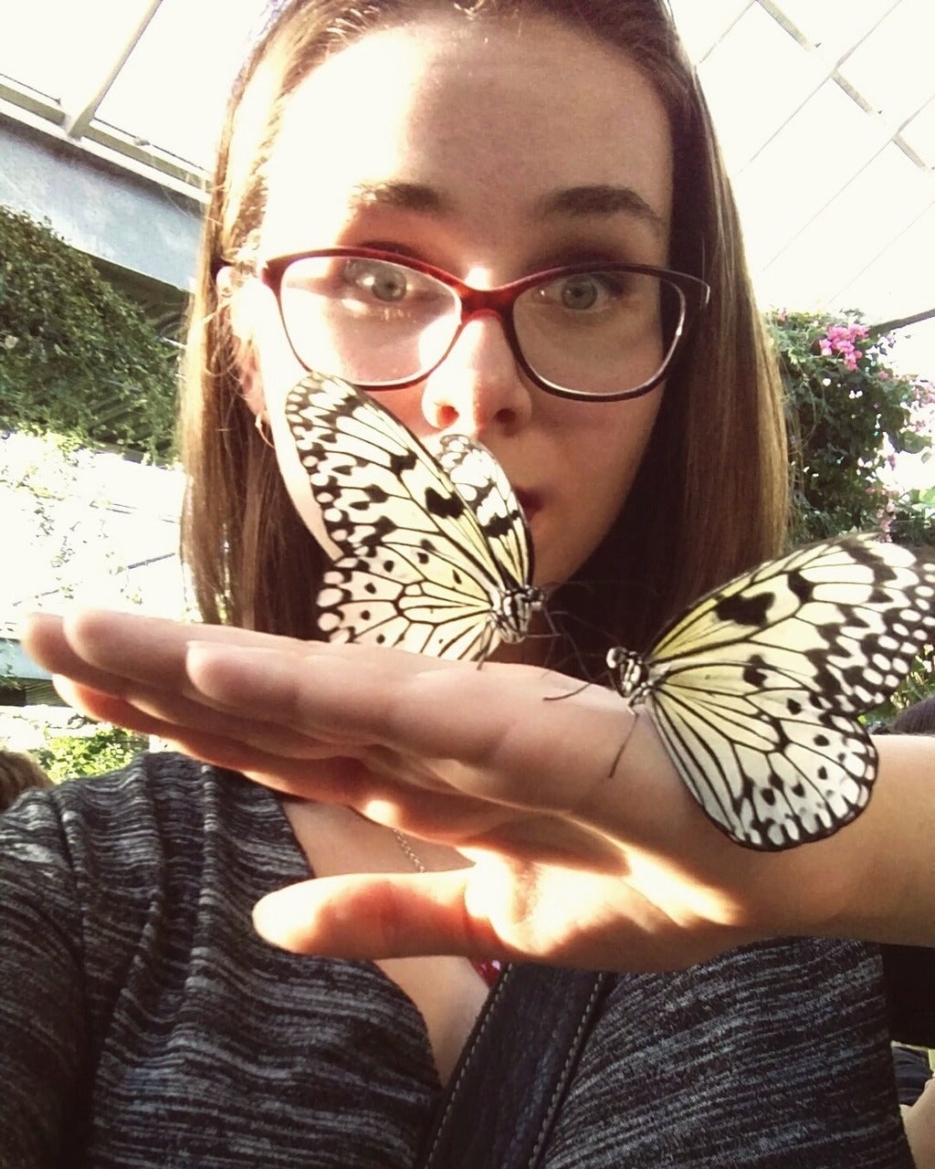 Alina Bielak with Butterflies