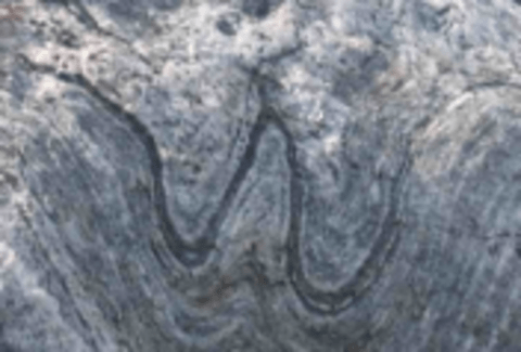Rock in the shape of a W