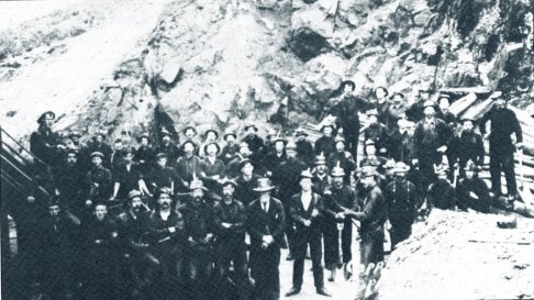 group of miners in sudbury