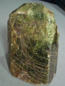 Greenish apatite specimen