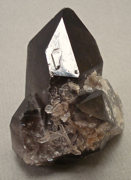 dark grey quartz crystal