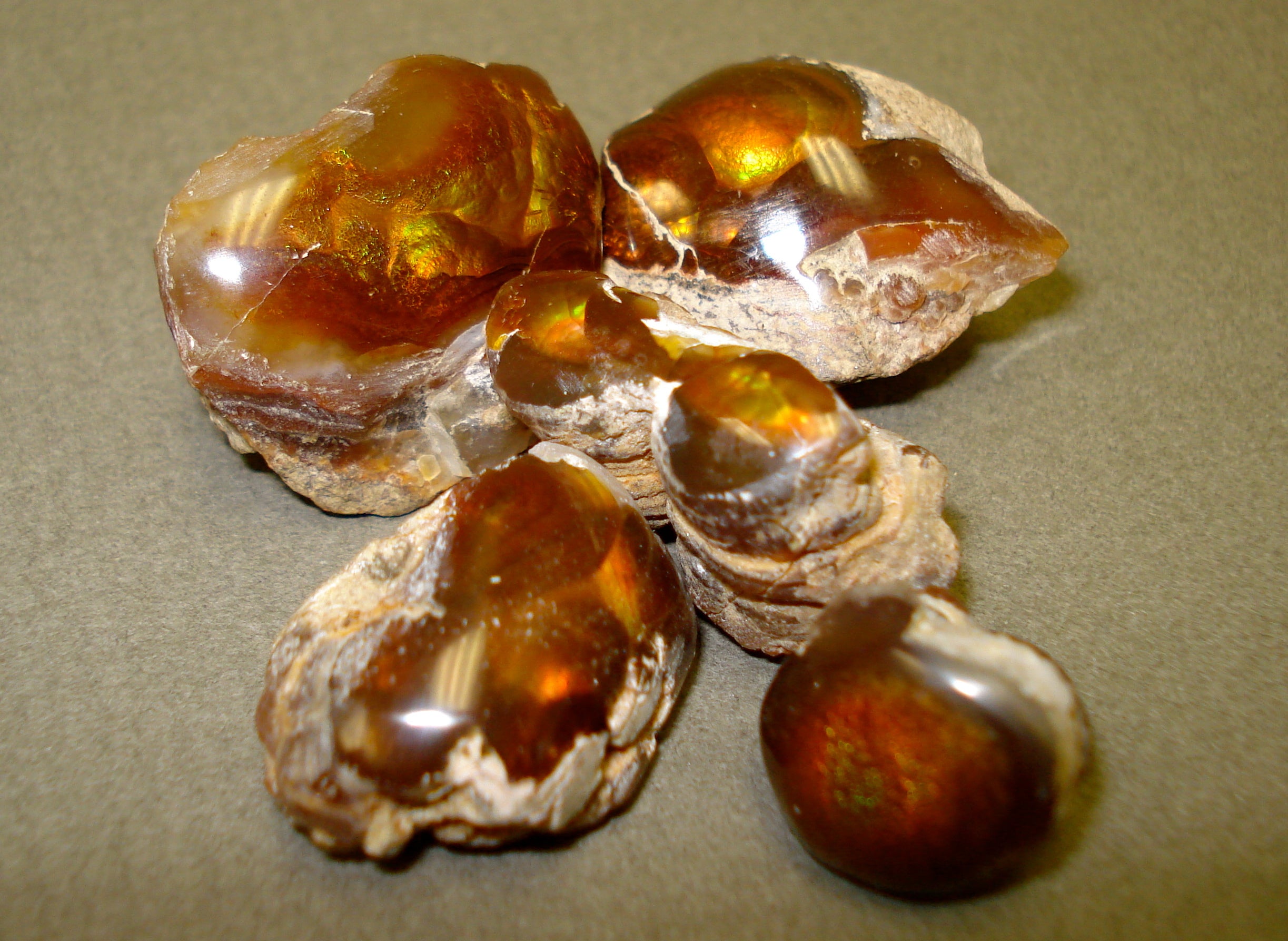 Fire Agate Pieces