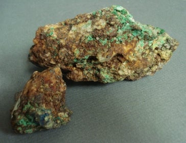 a couple of pieces of Azurite and Malachite
