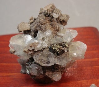 Celestite on marcasite; clearly distinguishable crystals