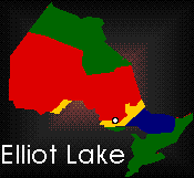 Location of Elliot Lake in Ontario