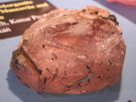 pink morganite beryl specimen