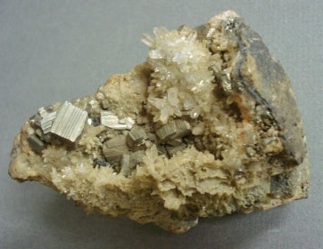 pyrite crystals in quartz