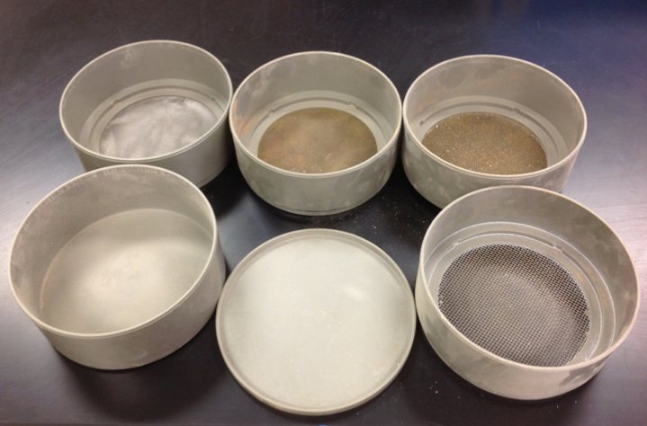 Set of 5 open sieves.