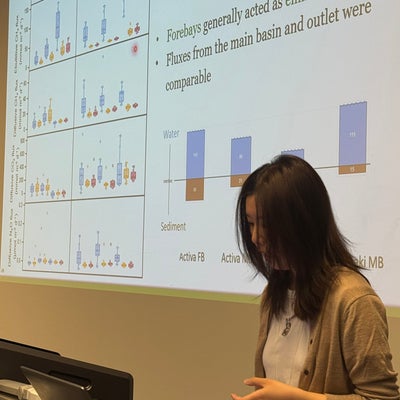 Wenxin giving presentation at the GHG meeting