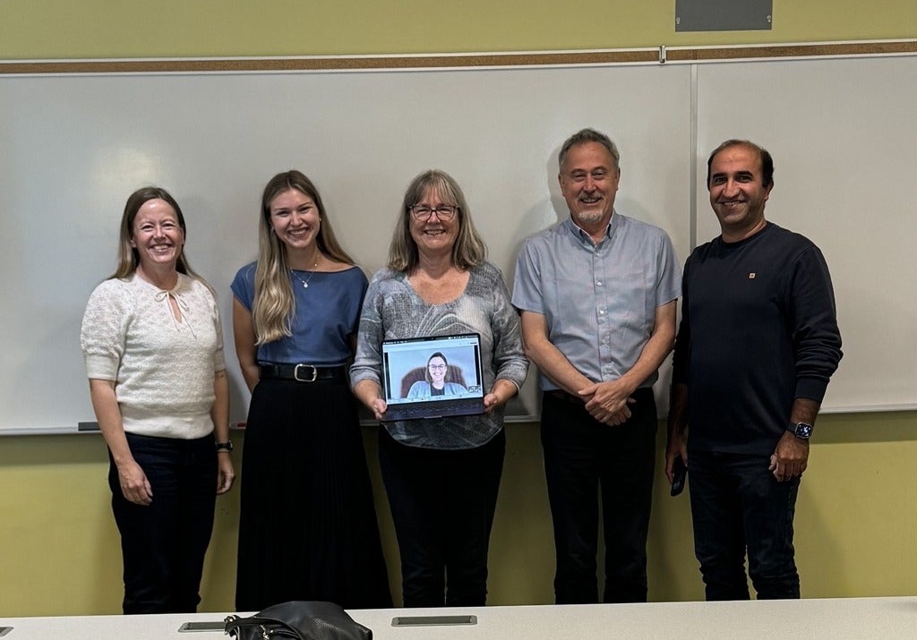 Katie after MSc defence