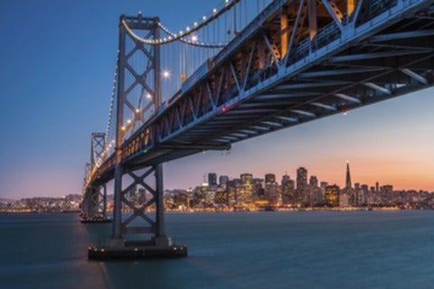 San Fransisco bridge at dusk