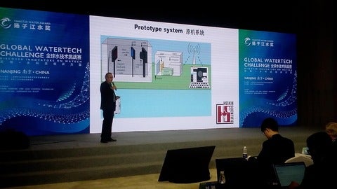 Philippe Van Cappellen presents at the Global WaterTech Challenge in Nanjing