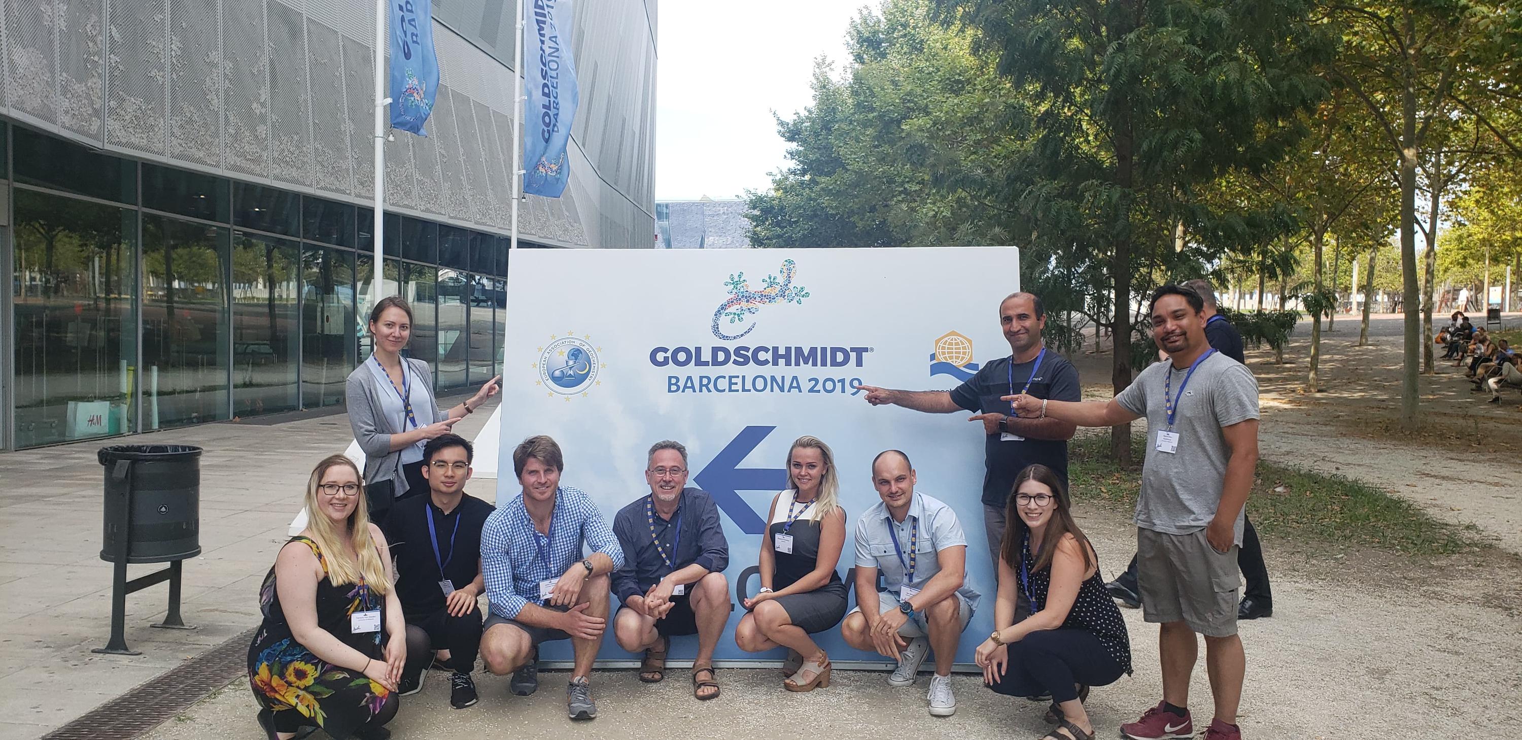 Ecohydrology group members attend Goldschmidt 2019 in Barcelona, Spain.