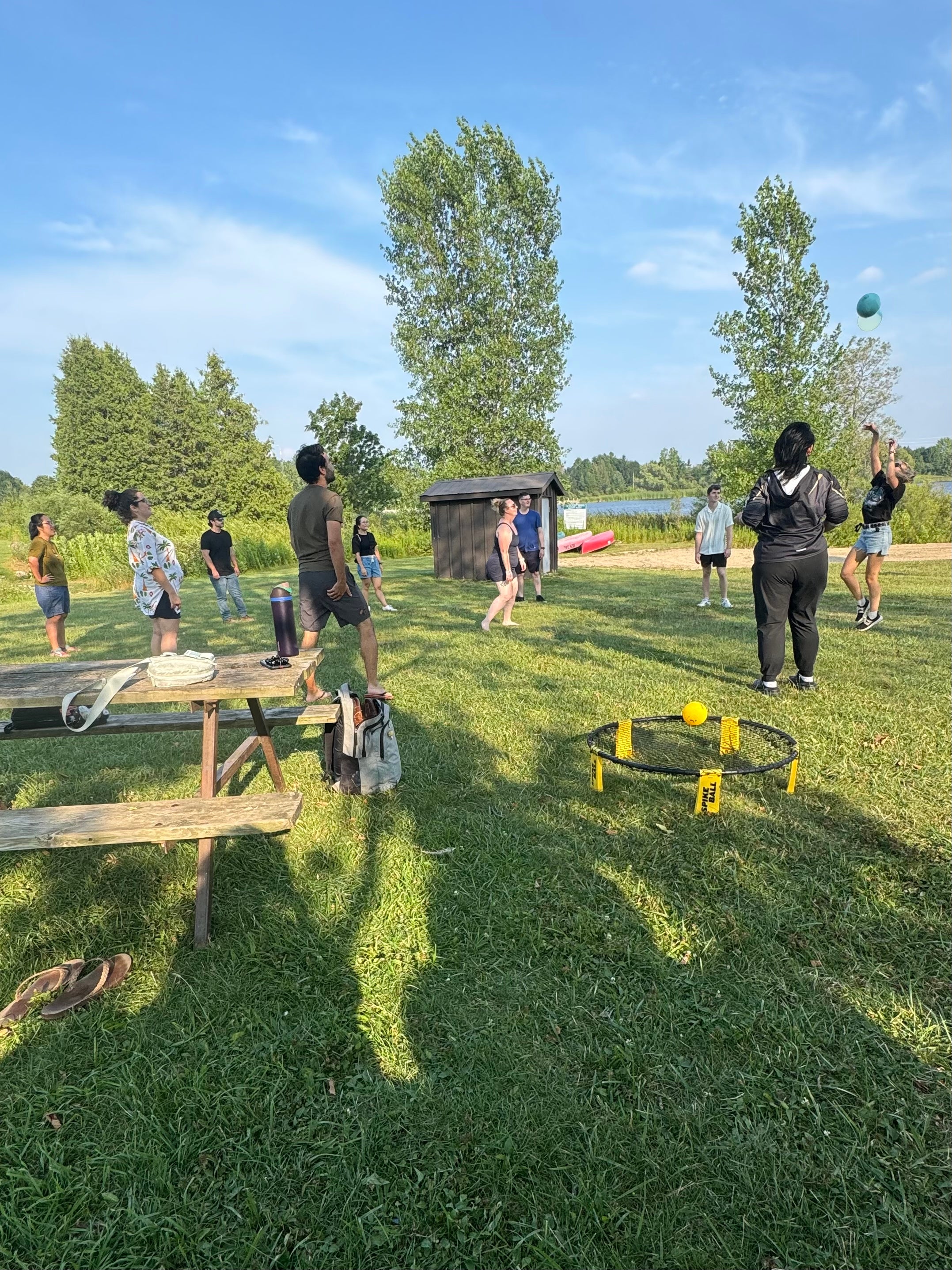 ERG members passing ball