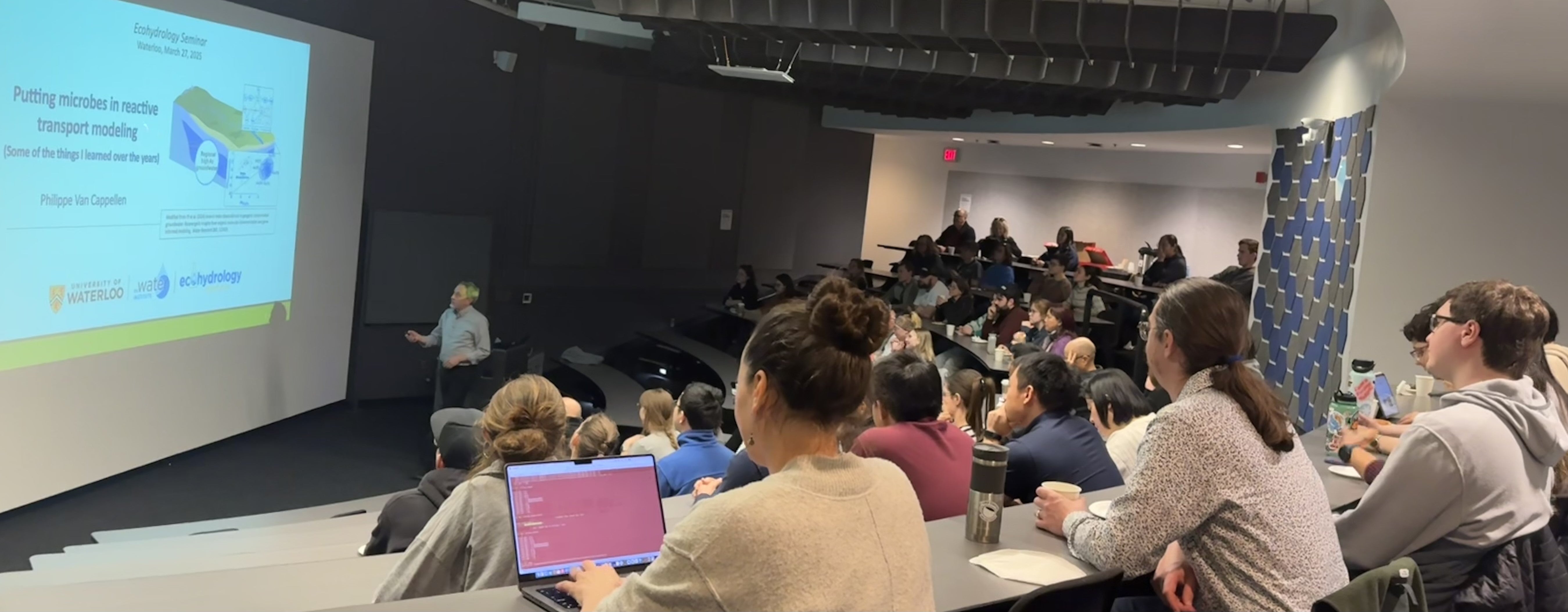 Philippe presenting at Ecohydrology Seminar Series