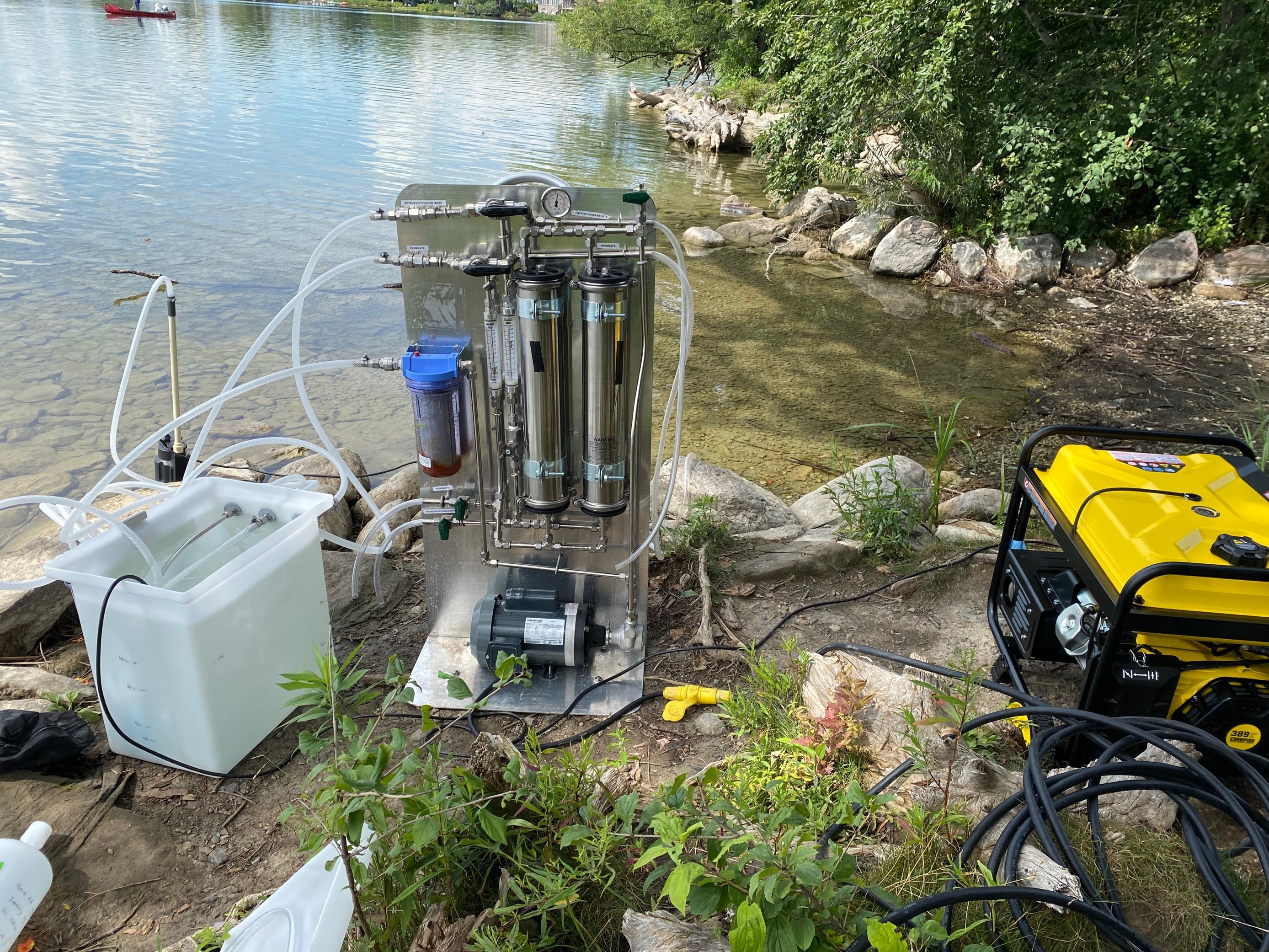 reverse osmosis system deployed in the field