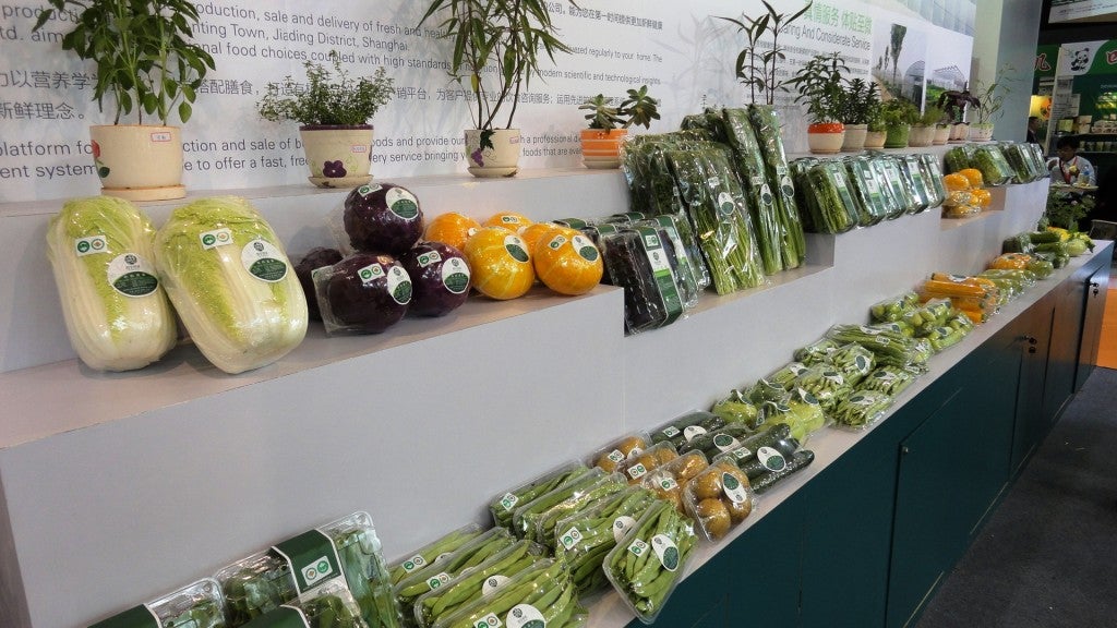 Organic vegetables at BioFach Shanghai 2012